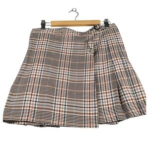 Sugar Thrillz Plaid Mini Skirt XL Y2K Bratz Academia Grunge Buckle Detail
